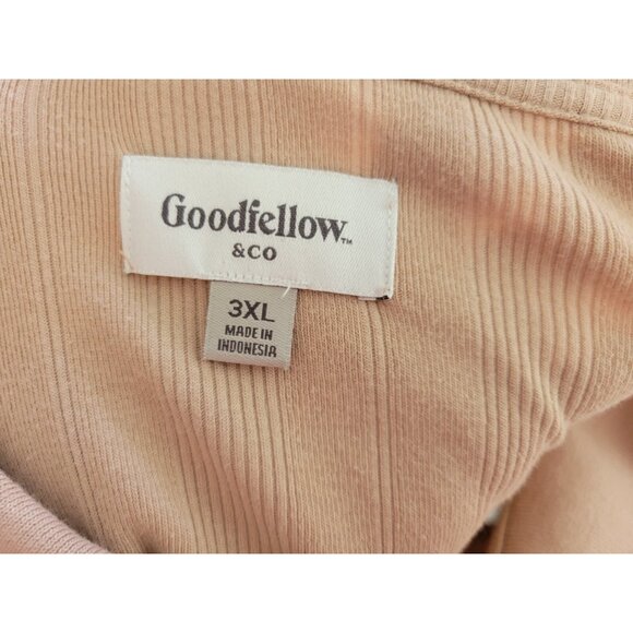 Goodfellow Mens Shirt 3XL Polo Short Sleeve Ribbed Tan Cotton Blend BRO46E - Picture 6 of 8